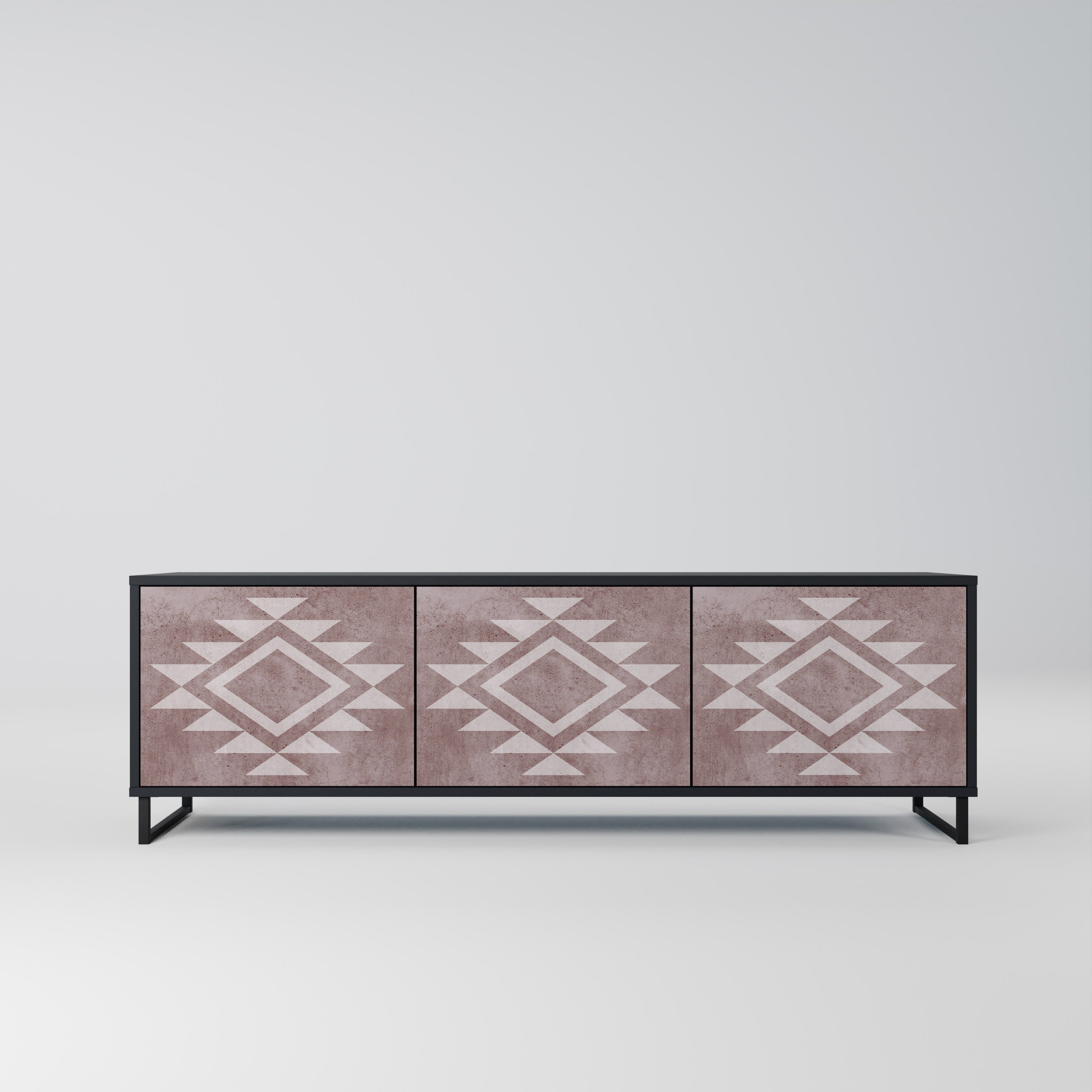 MARVEL MOSAIC TV-Lowboard mit 3 Türen in Schwarz