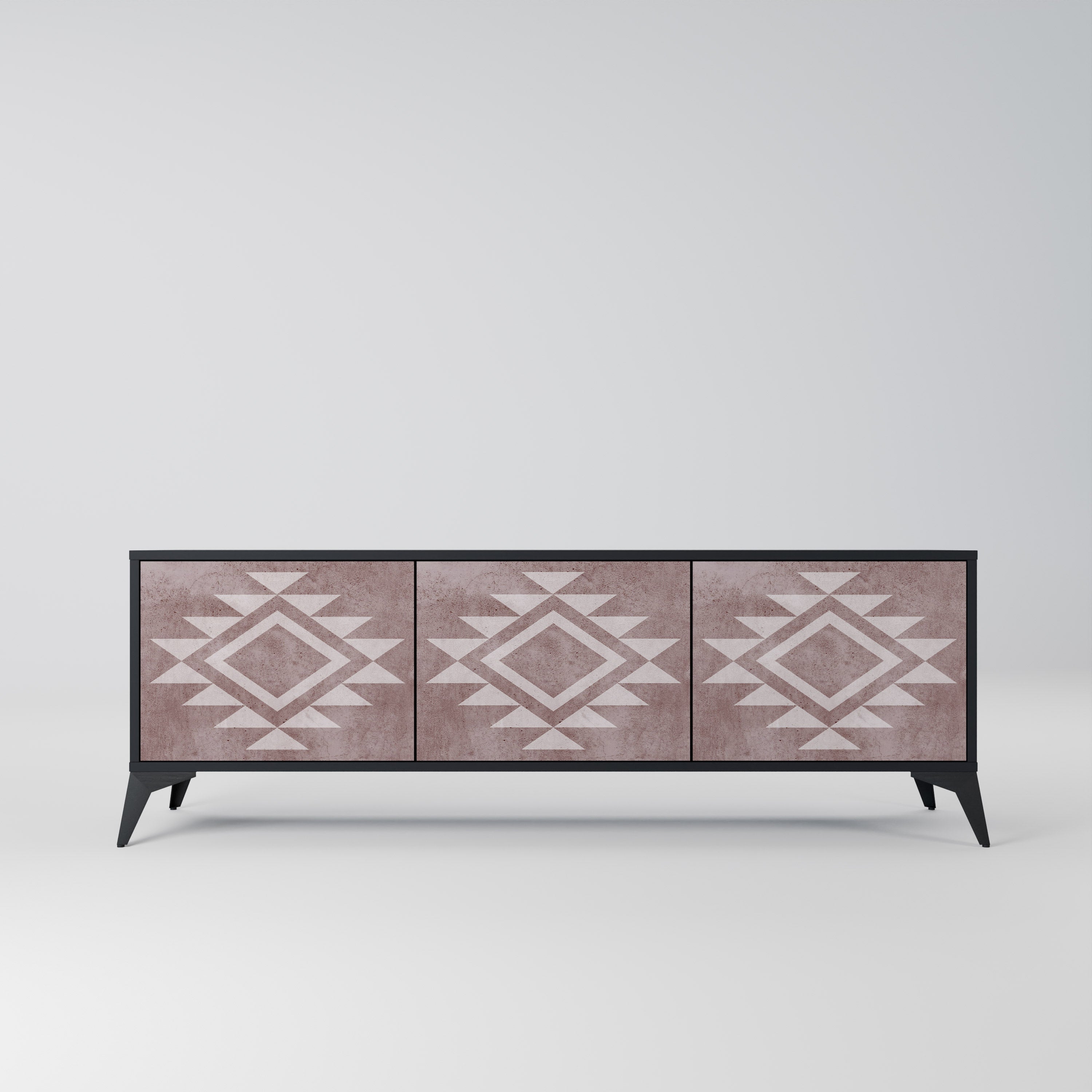 MARVEL MOSAIC TV-Lowboard mit 3 Türen in Schwarz