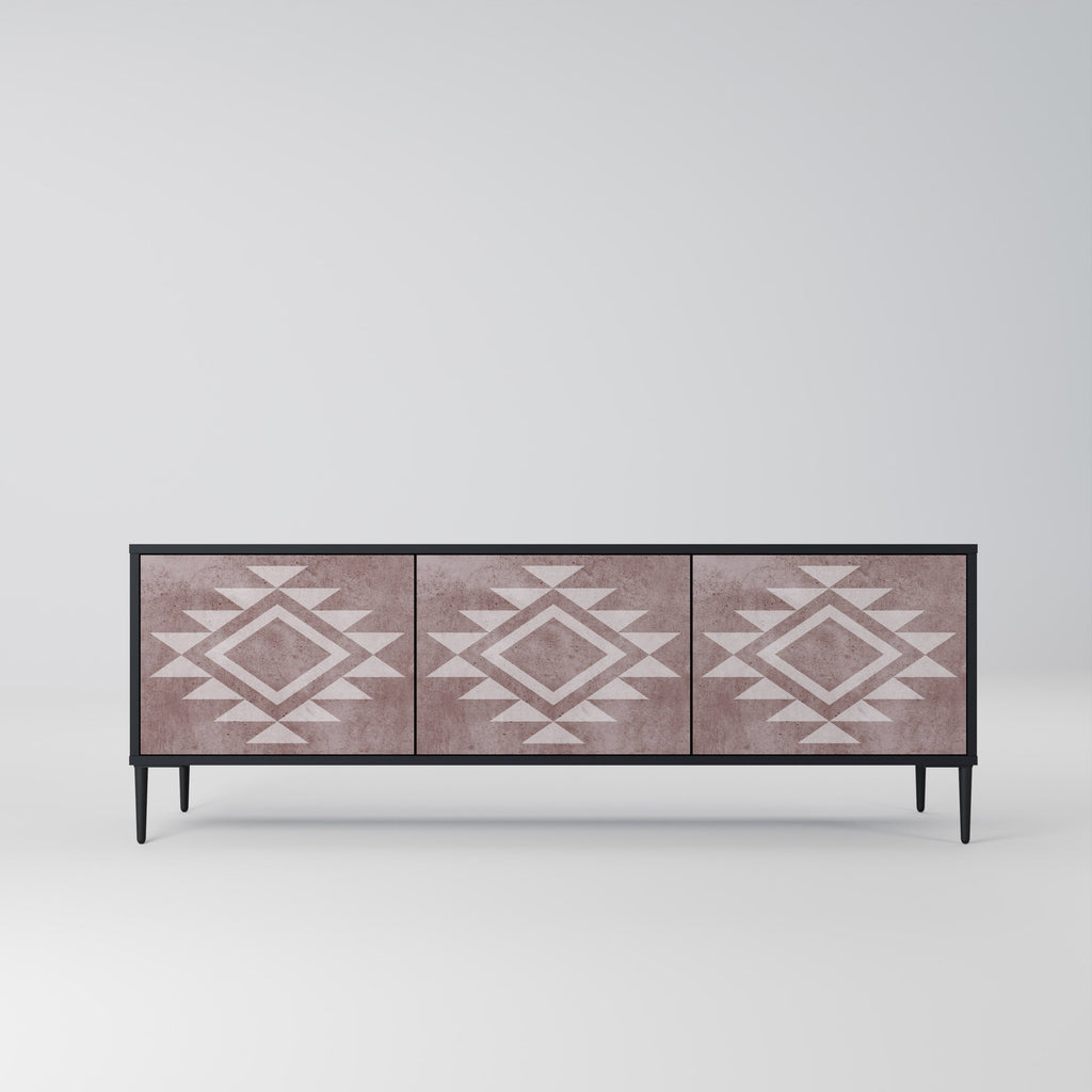 MARVEL MOSAIC TV-Lowboard mit 3 Türen in Schwarz