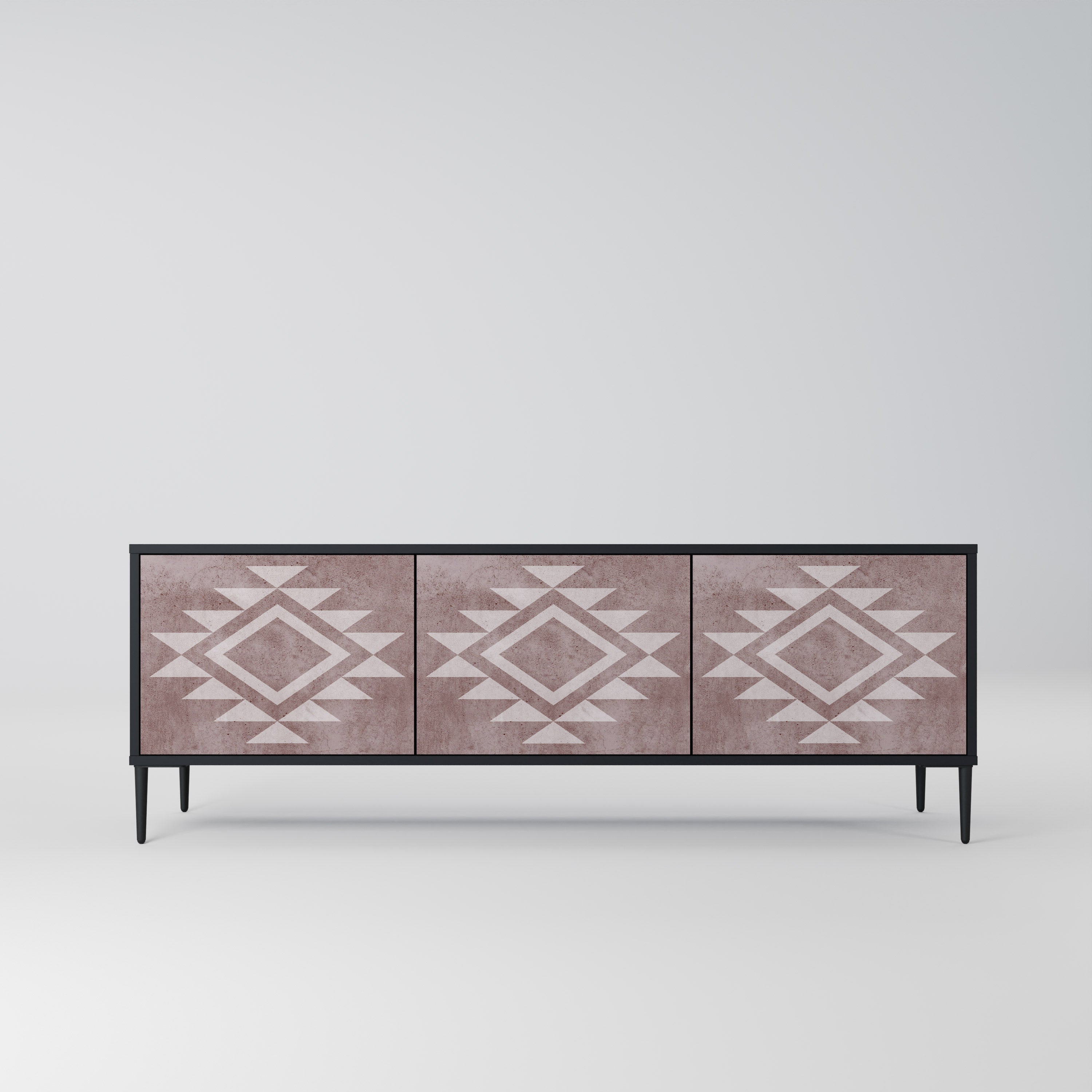 MARVEL MOSAIC TV-Lowboard mit 3 Türen in Schwarz