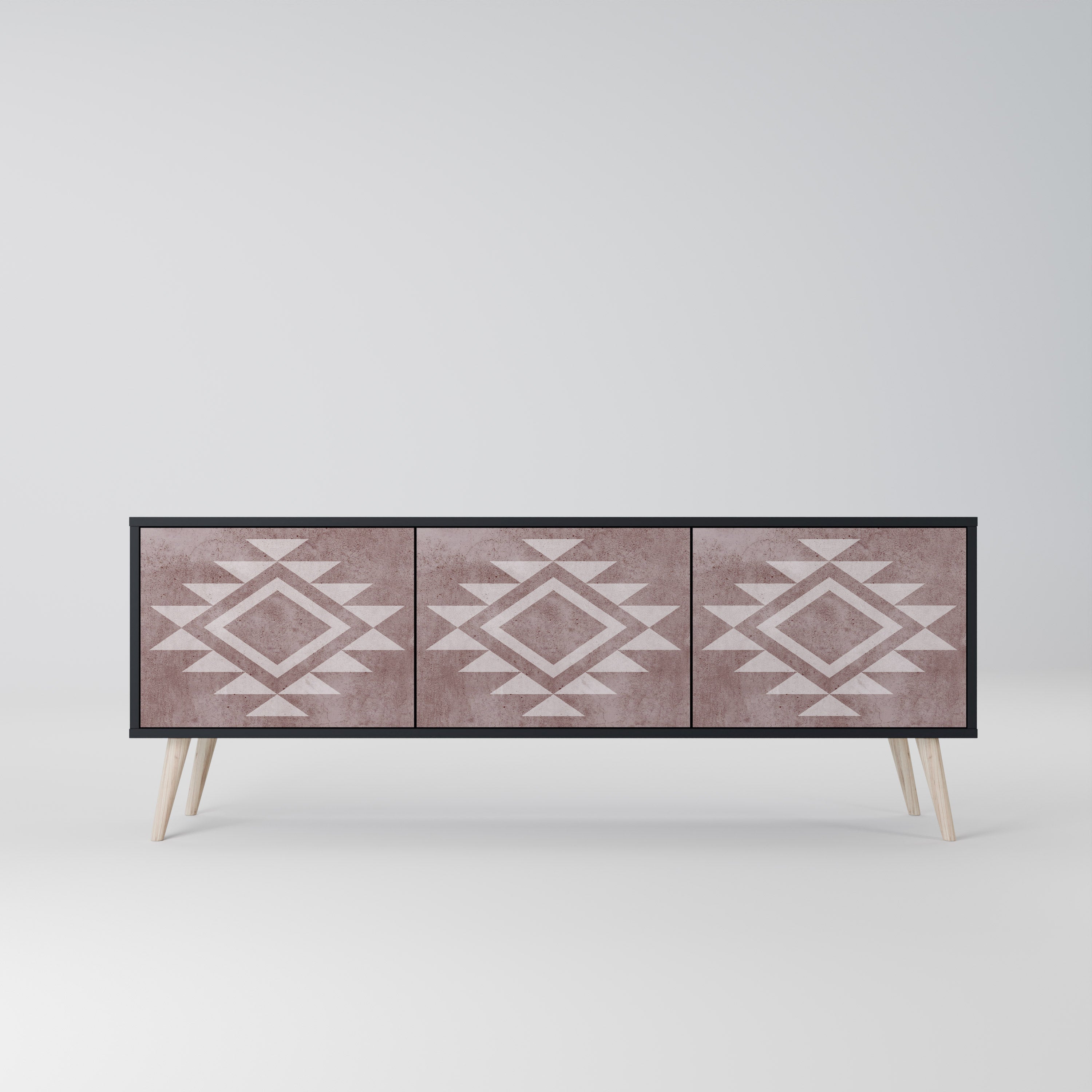 MARVEL MOSAIC TV-Lowboard mit 3 Türen in Schwarz