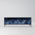 CUBIC MIST TV-Lowboard mit 3 Türen in Schwarz