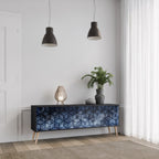 CUBIC MIST TV-Lowboard mit 3 Türen in Schwarz