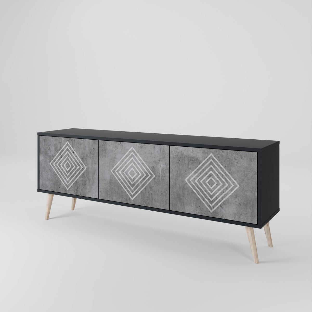 POLYGONAL ARTISTRY 3-türiges TV-Lowboard
