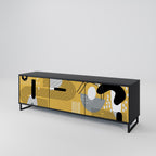 SHAPESHIFT SYMPHONY TV-Lowboard mit 3 Türen in Schwarz