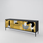 SHAPESHIFT SYMPHONY TV-Lowboard mit 3 Türen in Schwarz