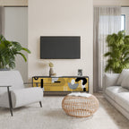 SHAPESHIFT SYMPHONY TV-Lowboard mit 3 Türen in Schwarz