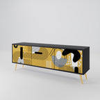 SHAPESHIFT SYMPHONY TV-Lowboard mit 3 Türen in Schwarz