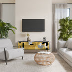 SHAPESHIFT SYMPHONY TV-Lowboard mit 3 Türen in Schwarz