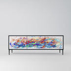 FINESSE MASH-UP TV-Lowboard mit 3 Türen in Schwarz