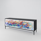 FINESSE MASH-UP TV-Lowboard mit 3 Türen in Schwarz