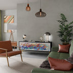 FINESSE MASH-UP TV-Lowboard mit 3 Türen in Schwarz