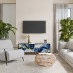 INKY MARBLE TV-Lowboard mit 3 Türen in Schwarz