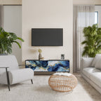 INKY MARBLE TV-Lowboard mit 3 Türen in Schwarz