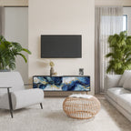 INKY MARBLE TV-Lowboard mit 3 Türen in Schwarz