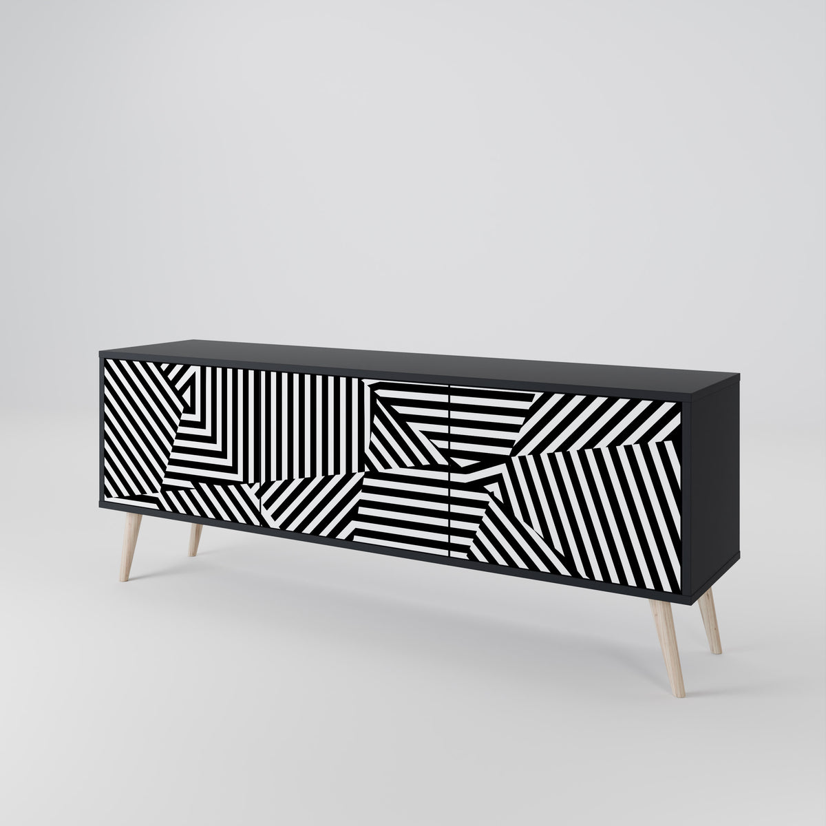 ILLUSIONARY LATTICE 3-türiges TV-Lowboard