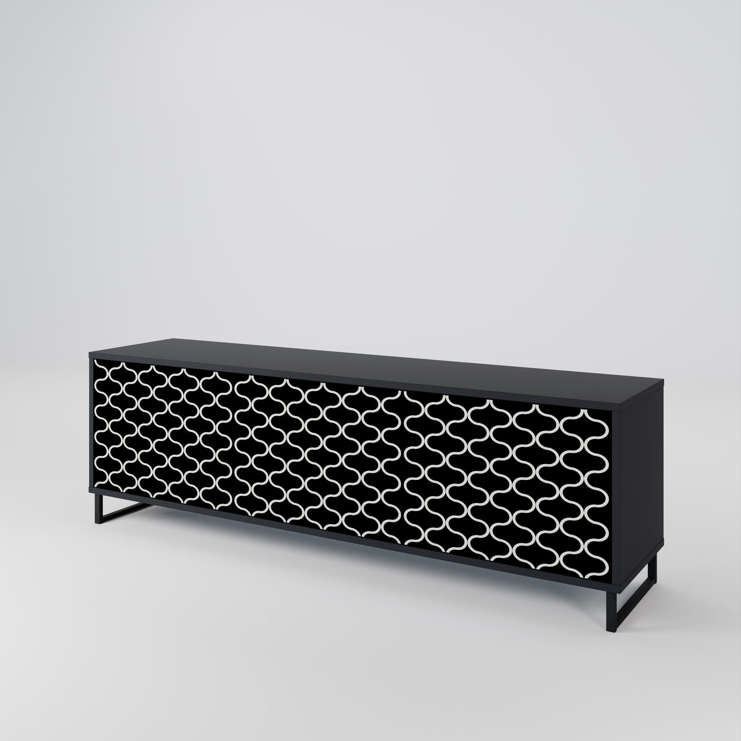 TESSELATED BLACKNESS 3-türiges TV-Lowboard