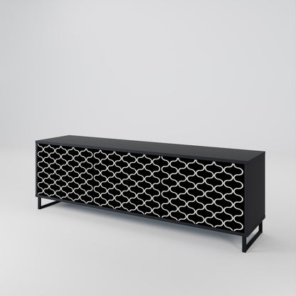TESSELATED BLACKNESS 3-türiges TV-Lowboard