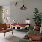 PIANO FANTASY TV-Lowboard mit 3 Türen in Schwarz