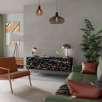 POLYGON VERVE TV-Lowboard mit 3 Türen in Schwarz