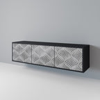 CONCRETE MOVEMENT TV-Lowboard mit 3 Türen in Schwarz