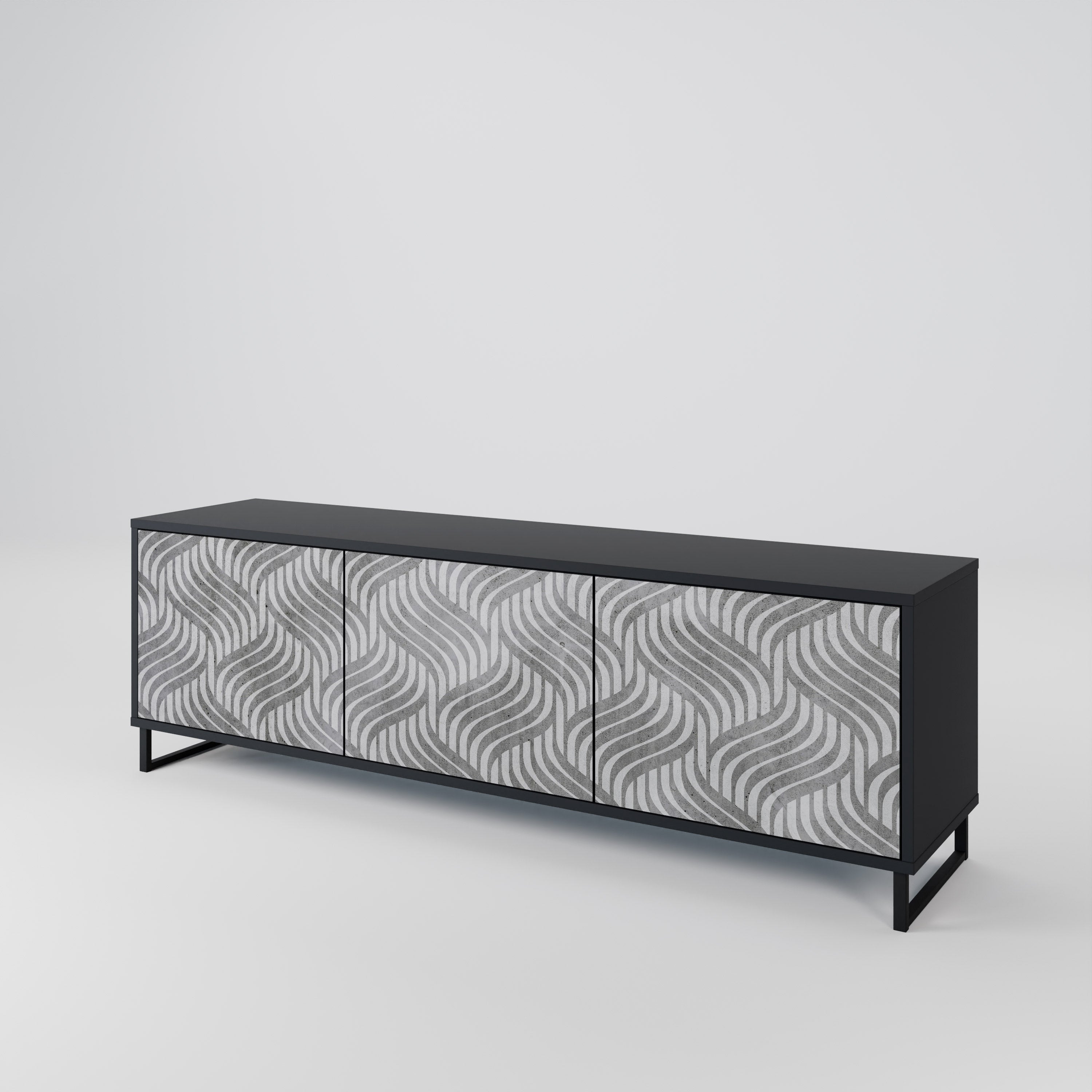 CONCRETE MOVEMENT 3-Door TV Cabinet