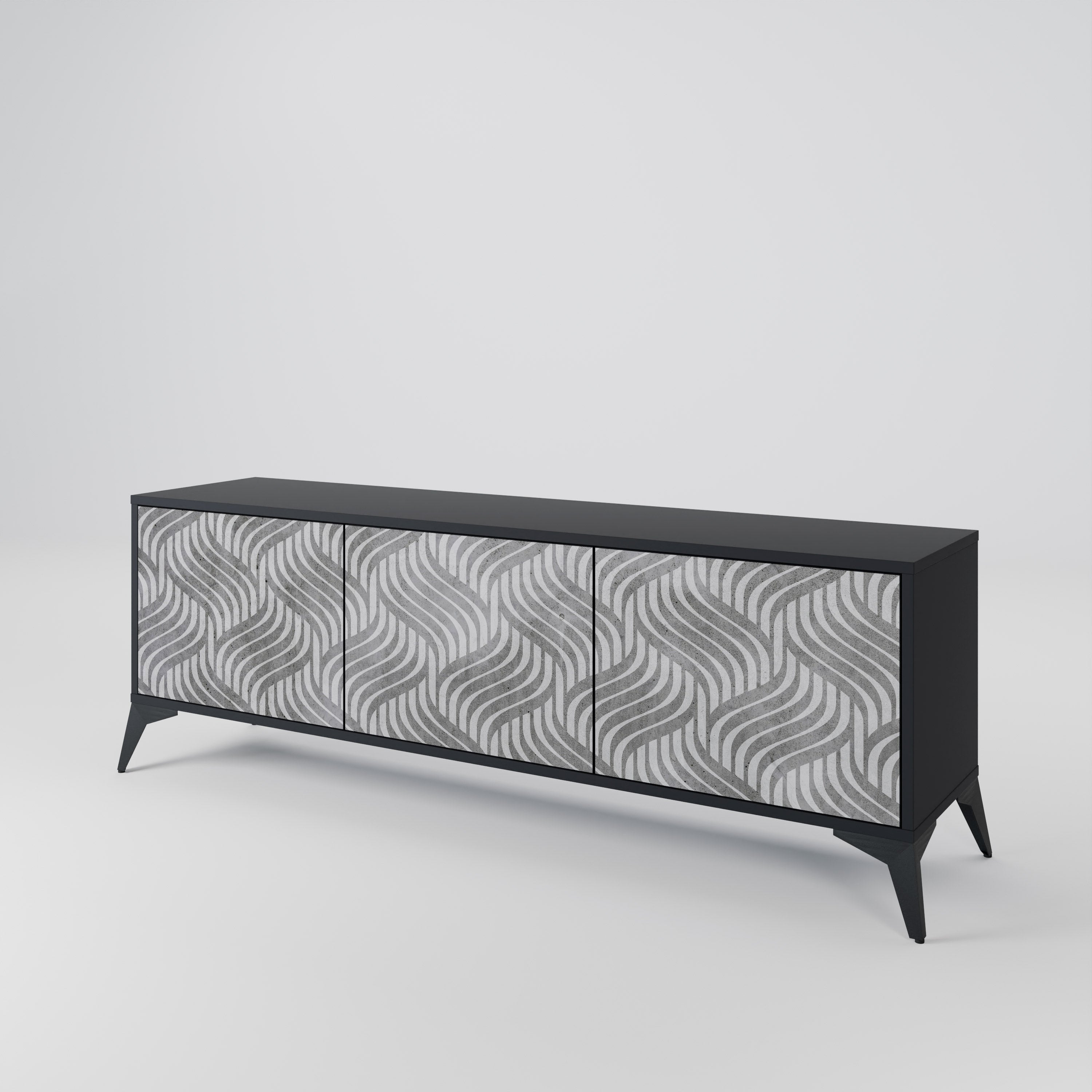 CONCRETE MOVEMENT 3-Door TV Cabinet
