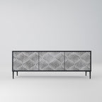 CONCRETE MOVEMENT TV-Lowboard mit 3 Türen in Schwarz