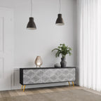 CONCRETE MOVEMENT TV-Lowboard mit 3 Türen in Schwarz