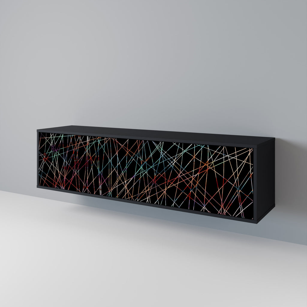 LUMINOUS SNARE TV-Lowboard mit 3 Türen in Schwarz