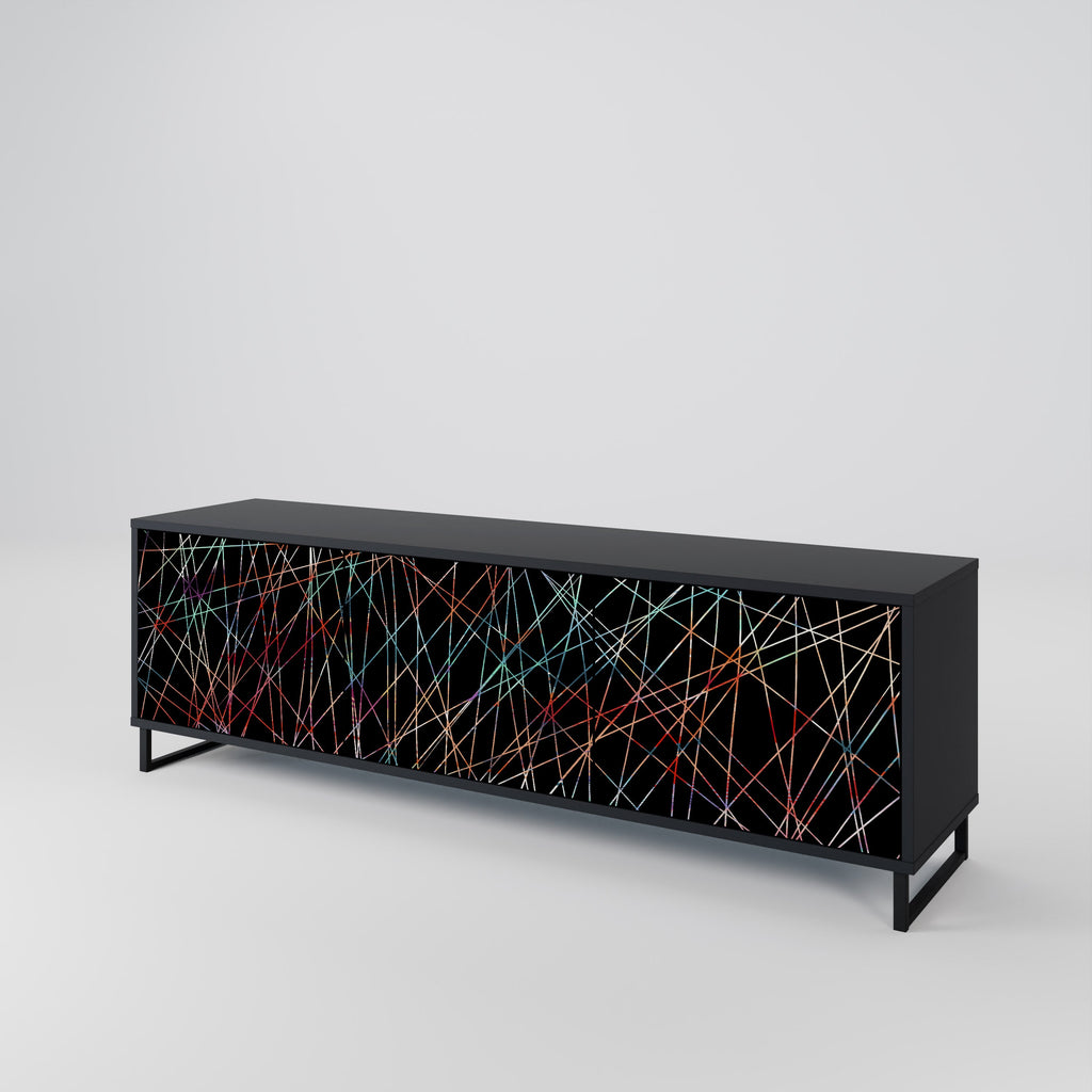 LUMINOUS SNARE TV-Lowboard mit 3 Türen in Schwarz
