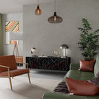 LUMINOUS SNARE TV-Lowboard mit 3 Türen in Schwarz