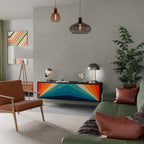 PRISM CONCUSSION TV-Lowboard mit 3 Türen in Schwarz