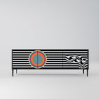 SPECTRA SHOWCASE TV-Lowboard mit 3 Türen in Schwarz