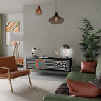 SPECTRA SHOWCASE TV-Lowboard mit 3 Türen in Schwarz