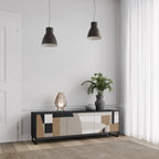 DELICATE MEMENTO TV-Lowboard mit 3 Türen in Schwarz