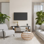 DELICATE MEMENTO TV-Lowboard mit 3 Türen in Schwarz