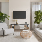 DELICATE MEMENTO TV-Lowboard mit 3 Türen in Schwarz