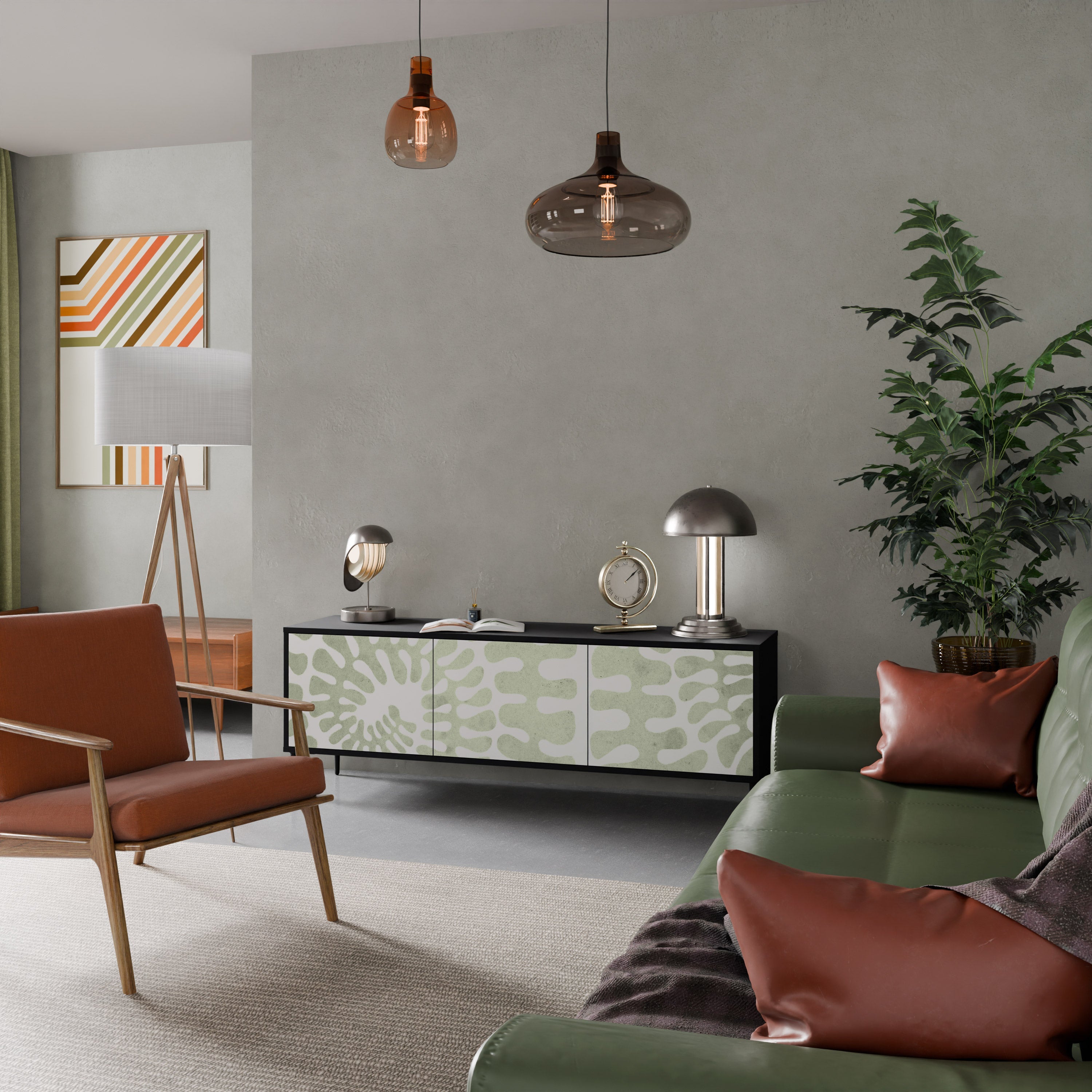 HELIX DANCE TV-Lowboard mit 3 Türen in Schwarz