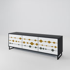 VIVID TONE TV-Lowboard mit 3 Türen in Schwarz