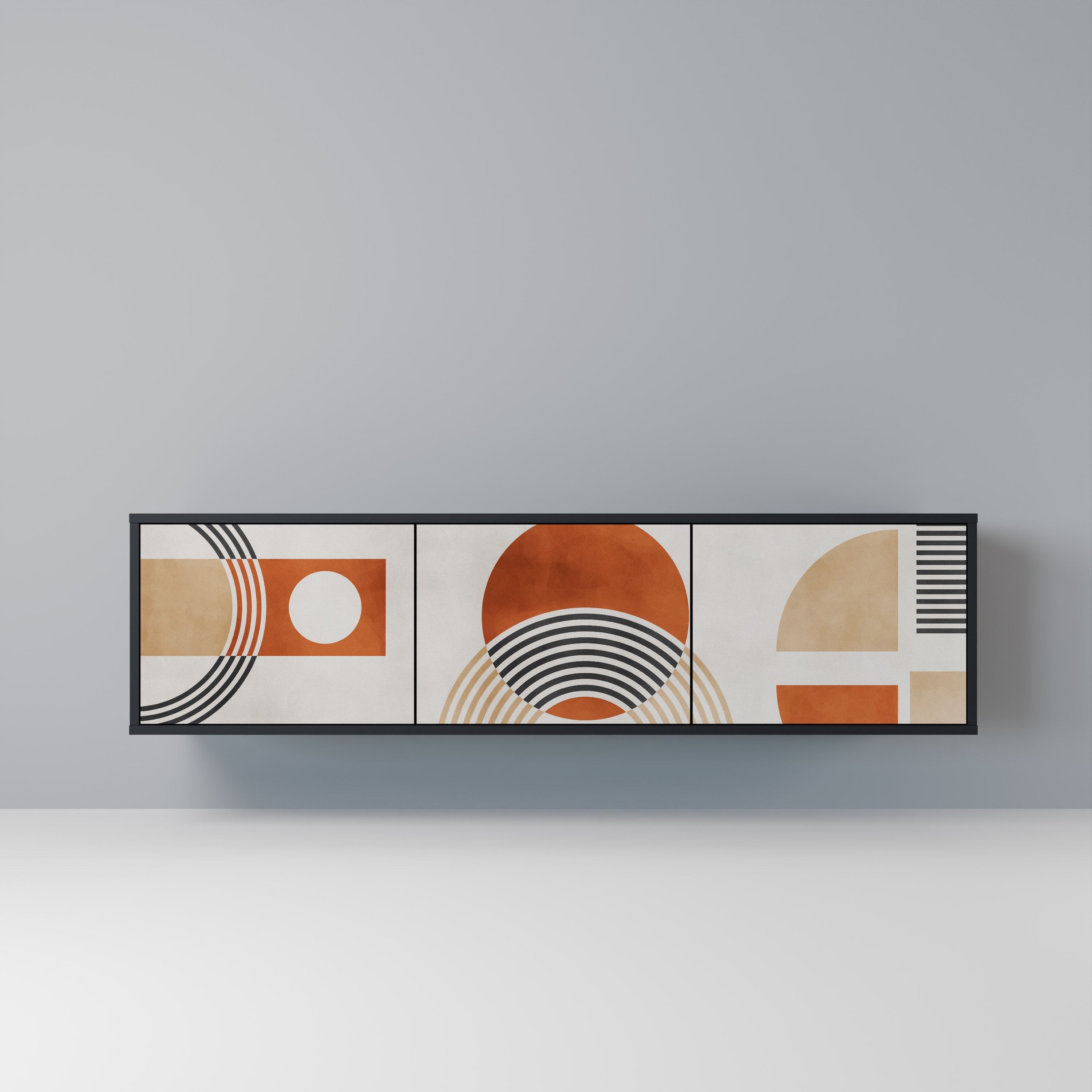 SPACE AROUND TV-Lowboard mit 3 Türen in Schwarz