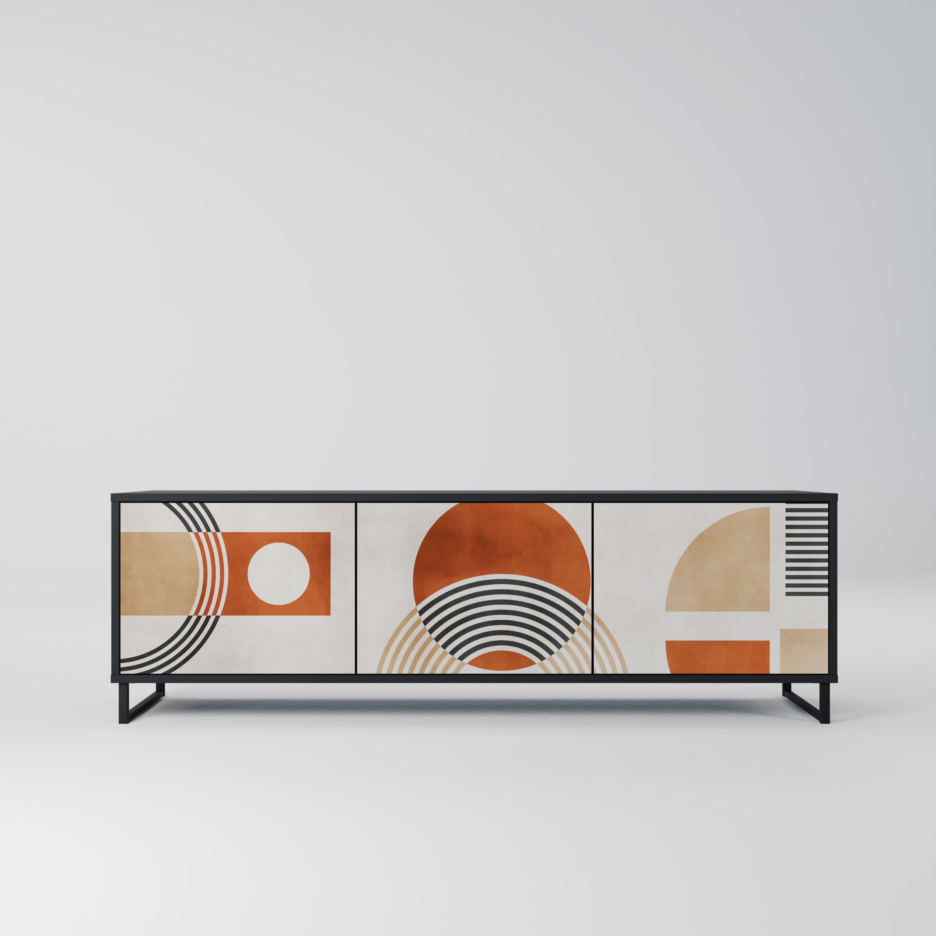 SPACE AROUND TV-Lowboard mit 3 Türen in Schwarz