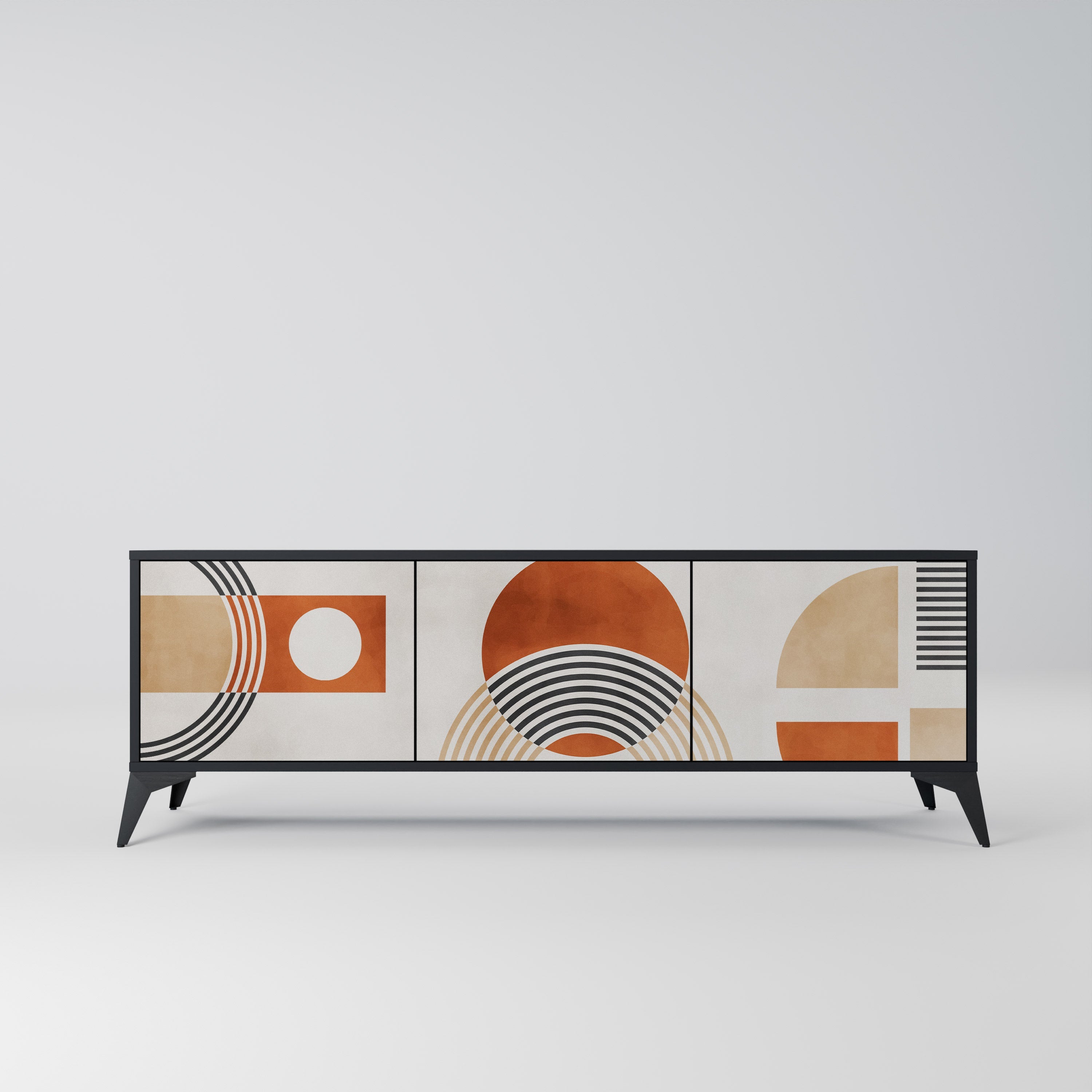 SPACE AROUND TV-Lowboard mit 3 Türen in Schwarz