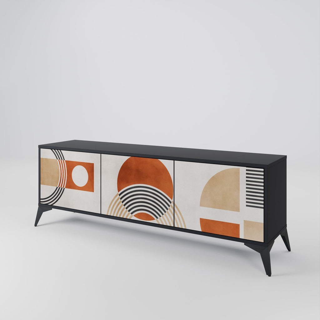 SPACE AROUND TV-Lowboard mit 3 Türen in Schwarz