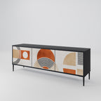 SPACE AROUND TV-Lowboard mit 3 Türen in Schwarz