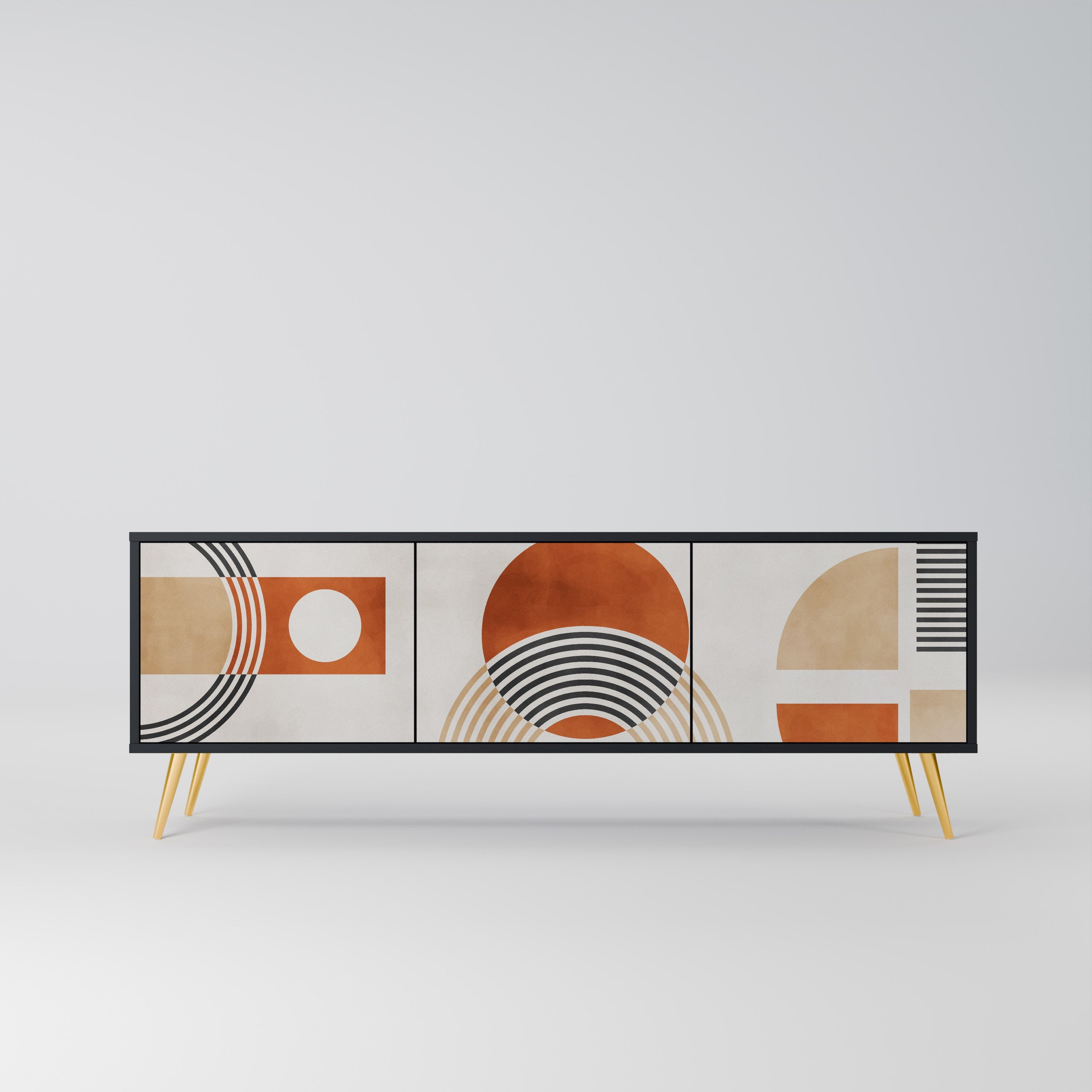 SPACE AROUND TV-Lowboard mit 3 Türen in Schwarz