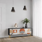 SPACE AROUND TV-Lowboard mit 3 Türen in Schwarz