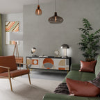 SPACE AROUND TV-Lowboard mit 3 Türen in Schwarz