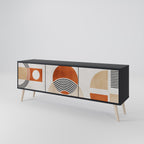 SPACE AROUND TV-Lowboard mit 3 Türen in Schwarz