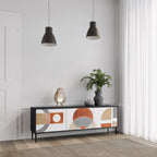 CIRCLE RHYTM 3-Door TV Stand in Black Finish